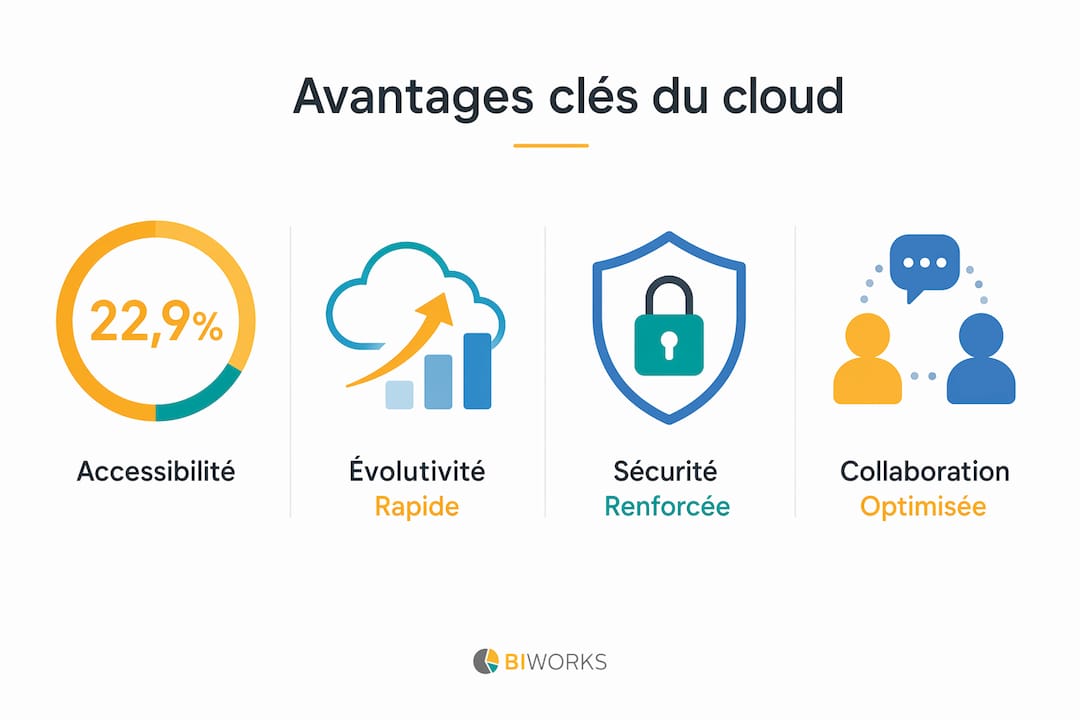 Découvrez en image les principaux atouts du cloud pour la Business Intelligence.