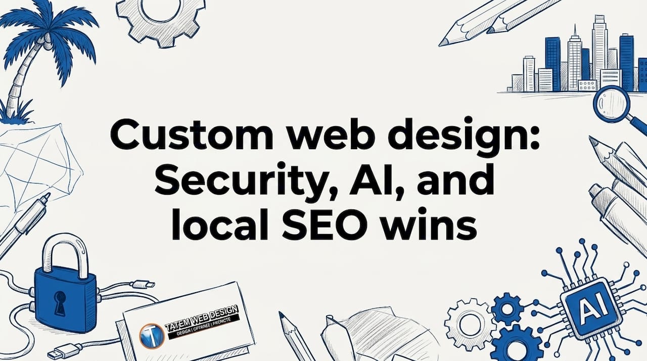 Custom web design: Security, AI, and local SEO wins