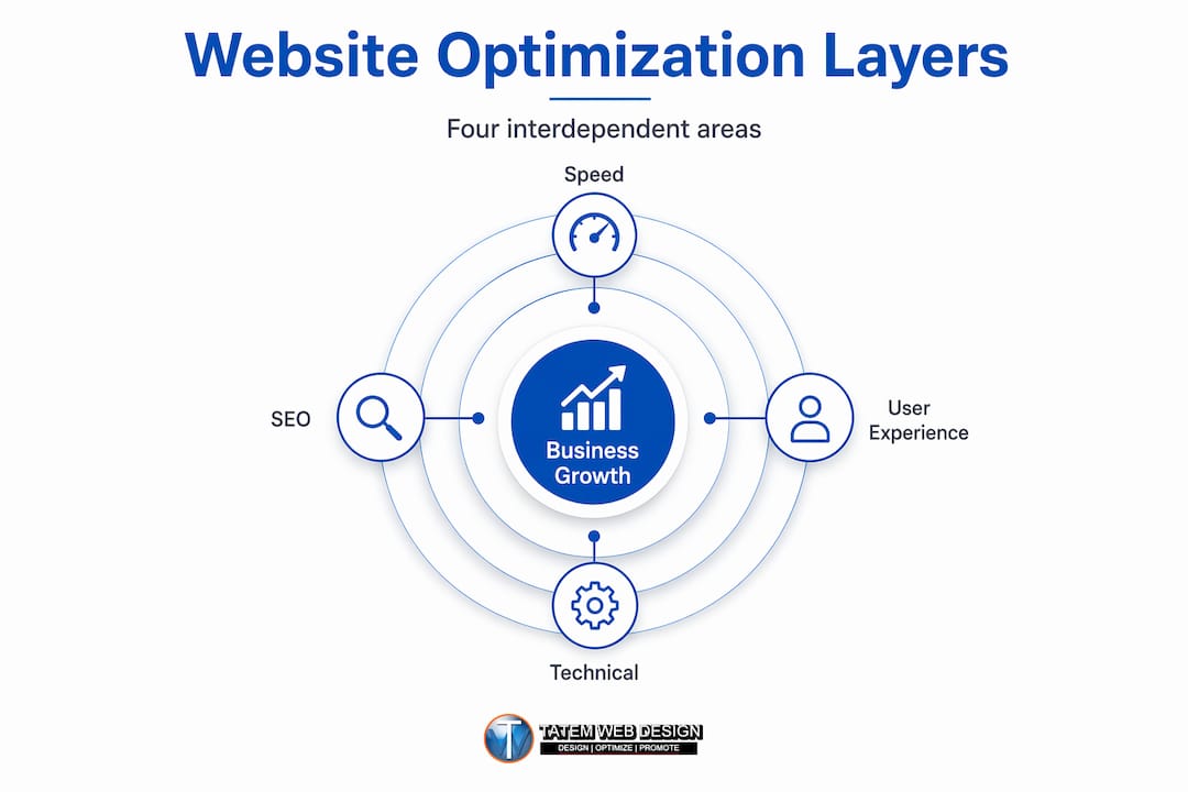 Infographic showing website optimization hierarchy