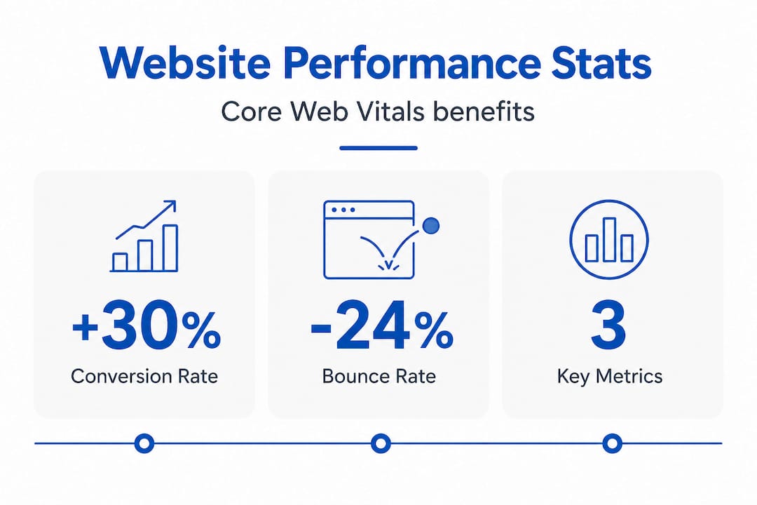Infographic showing Core Web Vitals stats