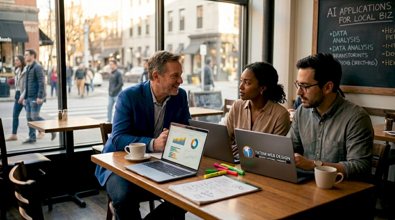 AI consultant discussing strategy with SME owners