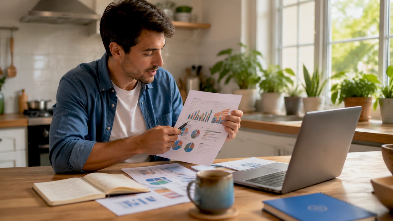 Business owner reviewing e-commerce platform options