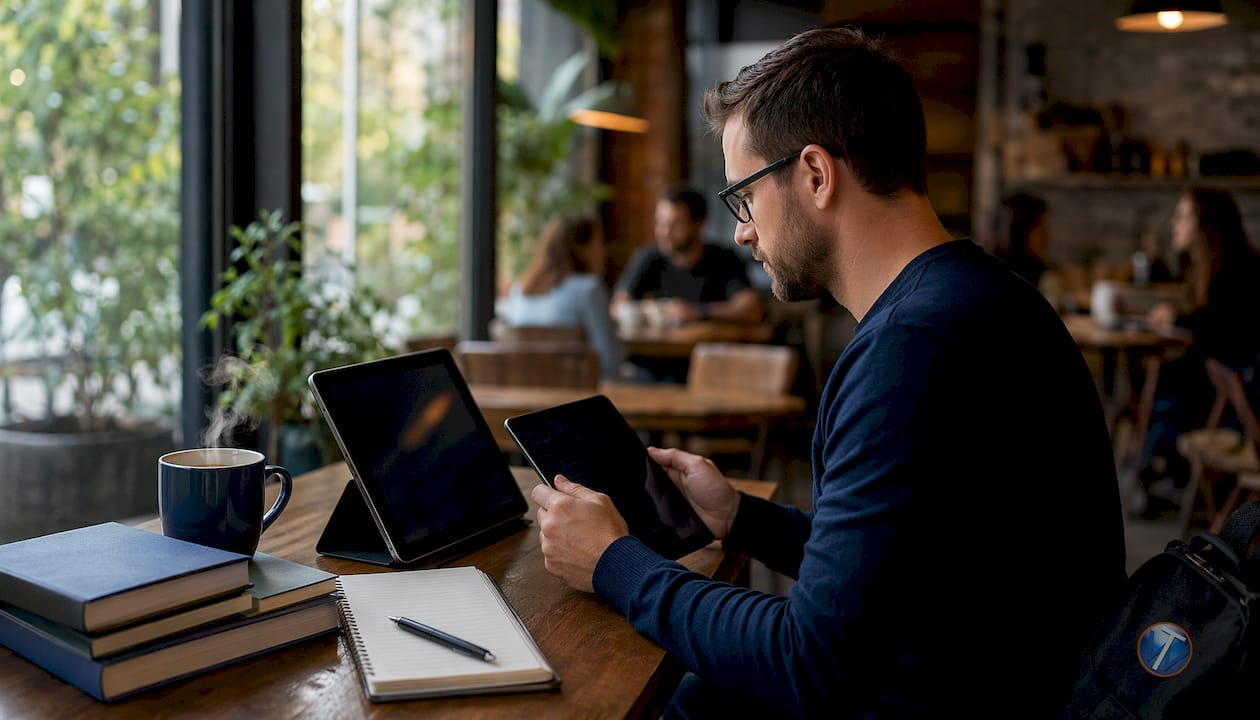 IT specialist checking hosting resources