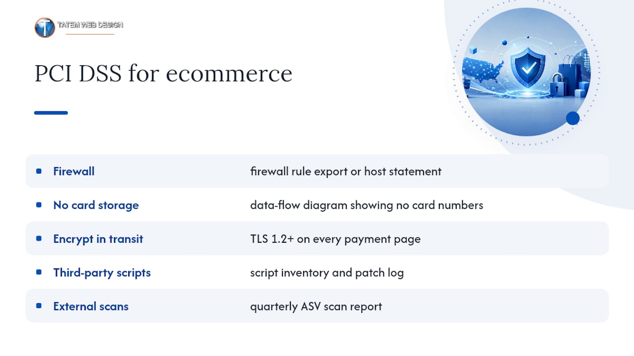 The 12 PCI DSS Requirements, Translated for Online Stores — overview diagram