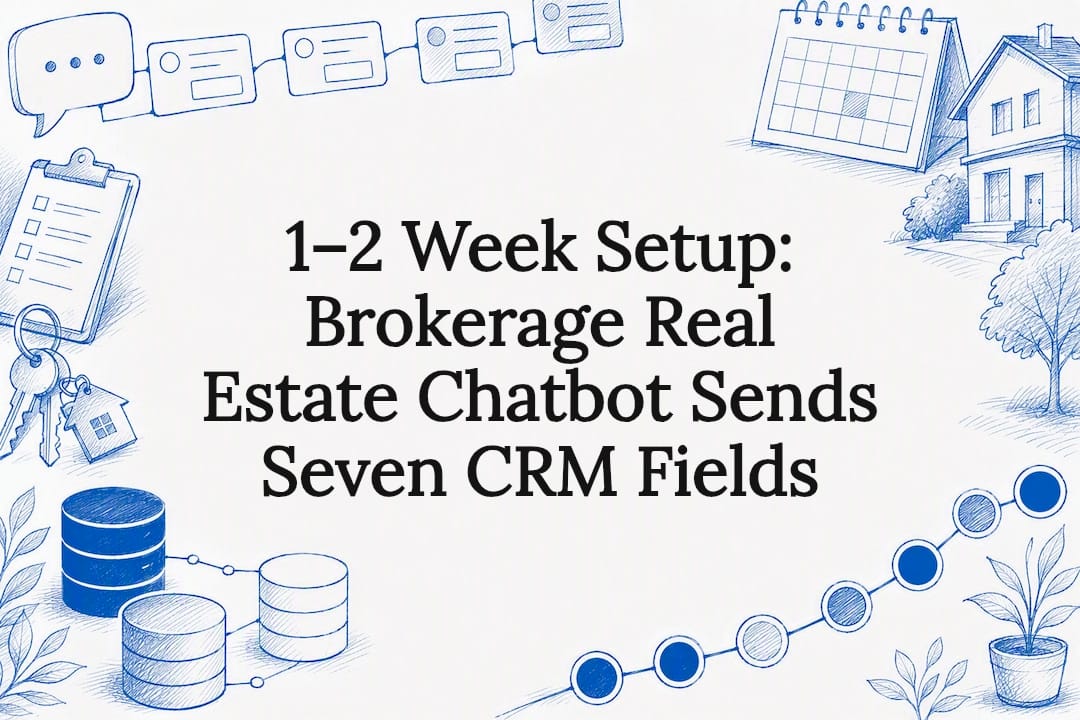Decorative real estate chatbot title card