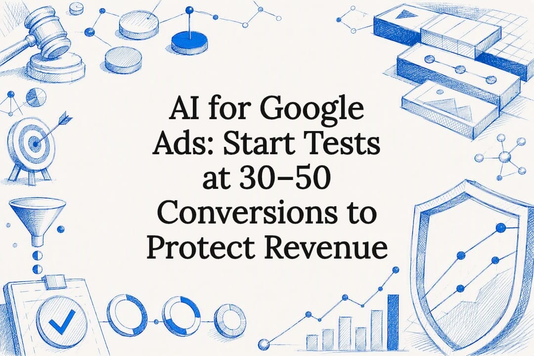 AI Google Ads testing title card