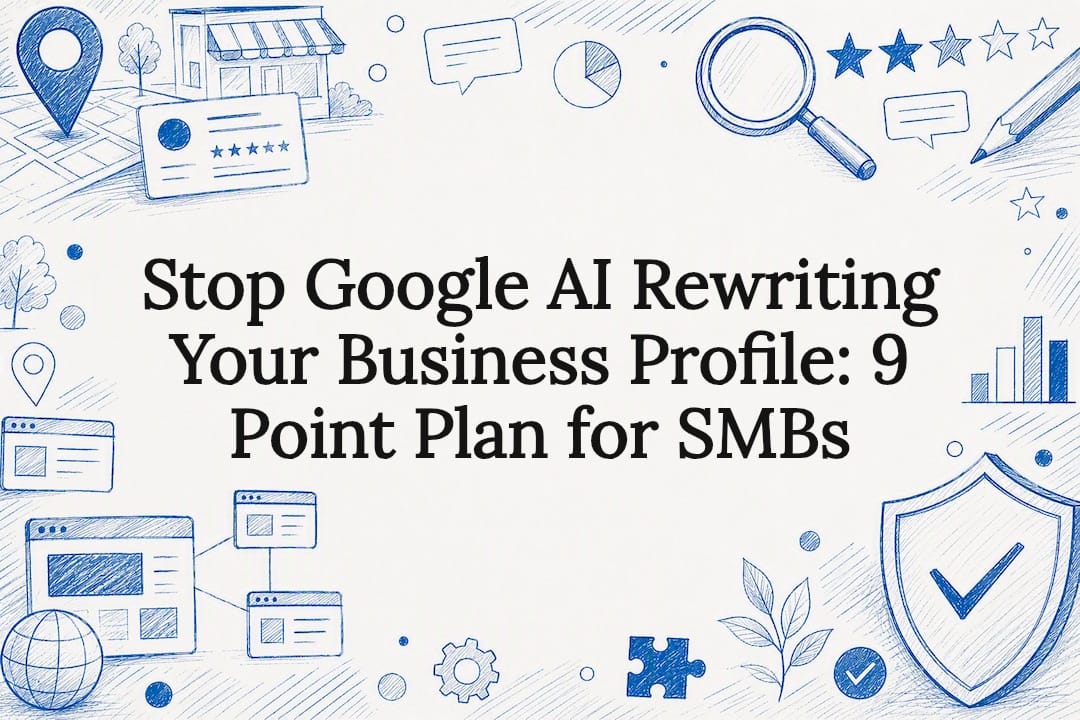 Decorative AI business profile title card