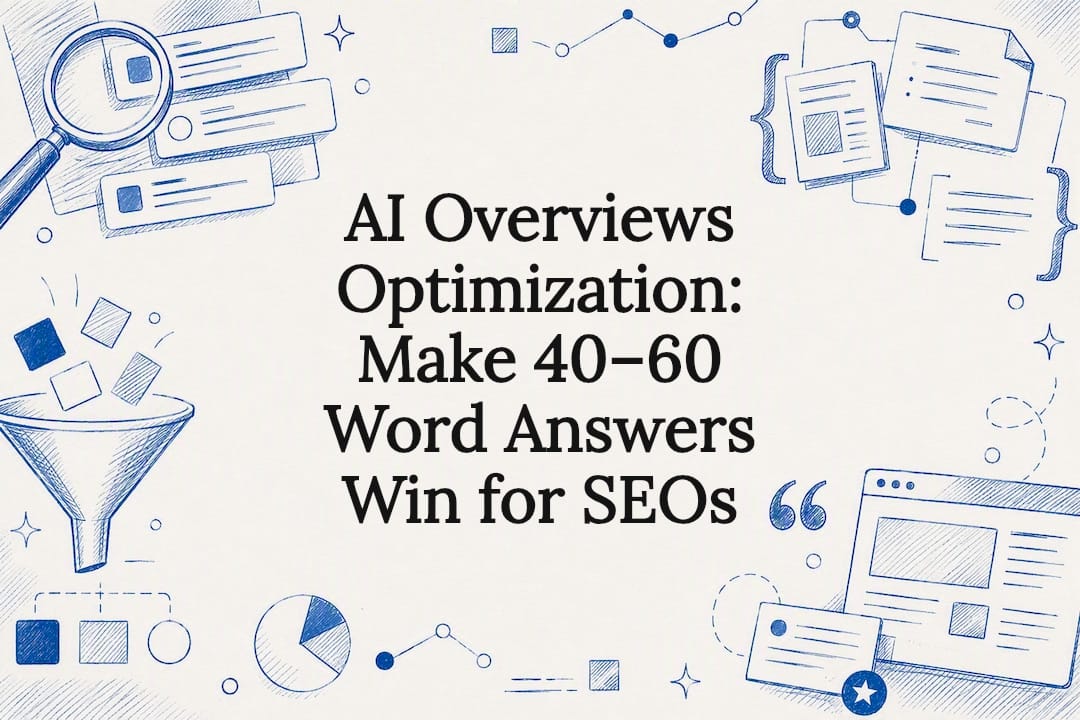 Decorative AI SEO optimization title card
