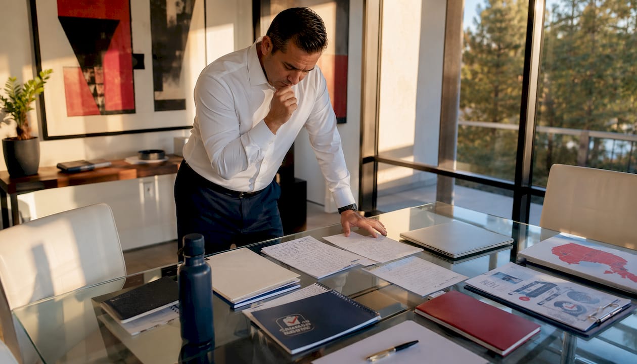 Campaign leader making decisions under pressure