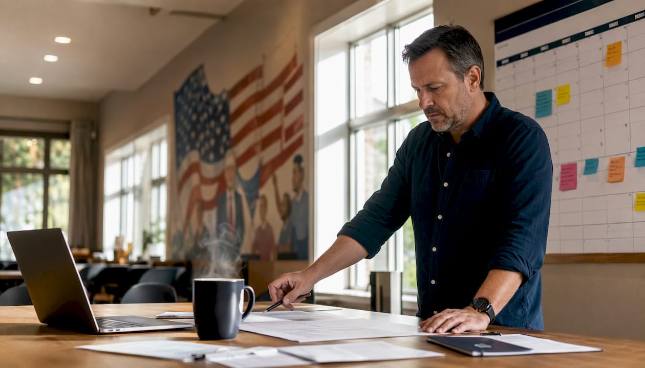 Campaign office staff scheduling workflow