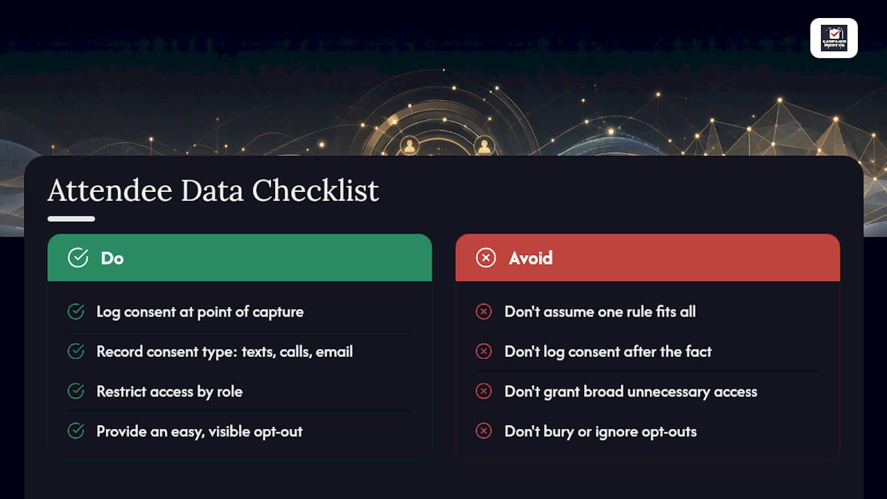 Handling Attendee Data Without Creating a Legal Headache — overview diagram