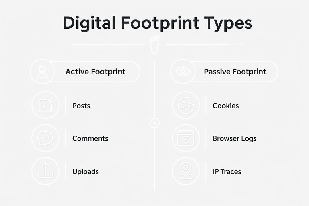 Infographic comparing active and passive footprints