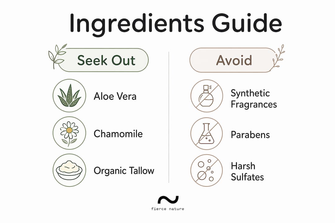 Infographic comparing ingredients to seek out and avoid