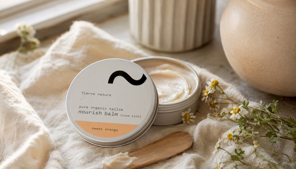 Close-up of natural topical skincare ingredients