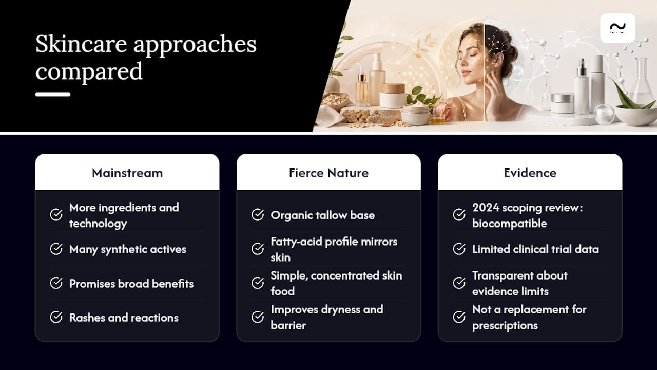 Our perspective on nutrient-dense skincare at Fierce Nature — overview diagram