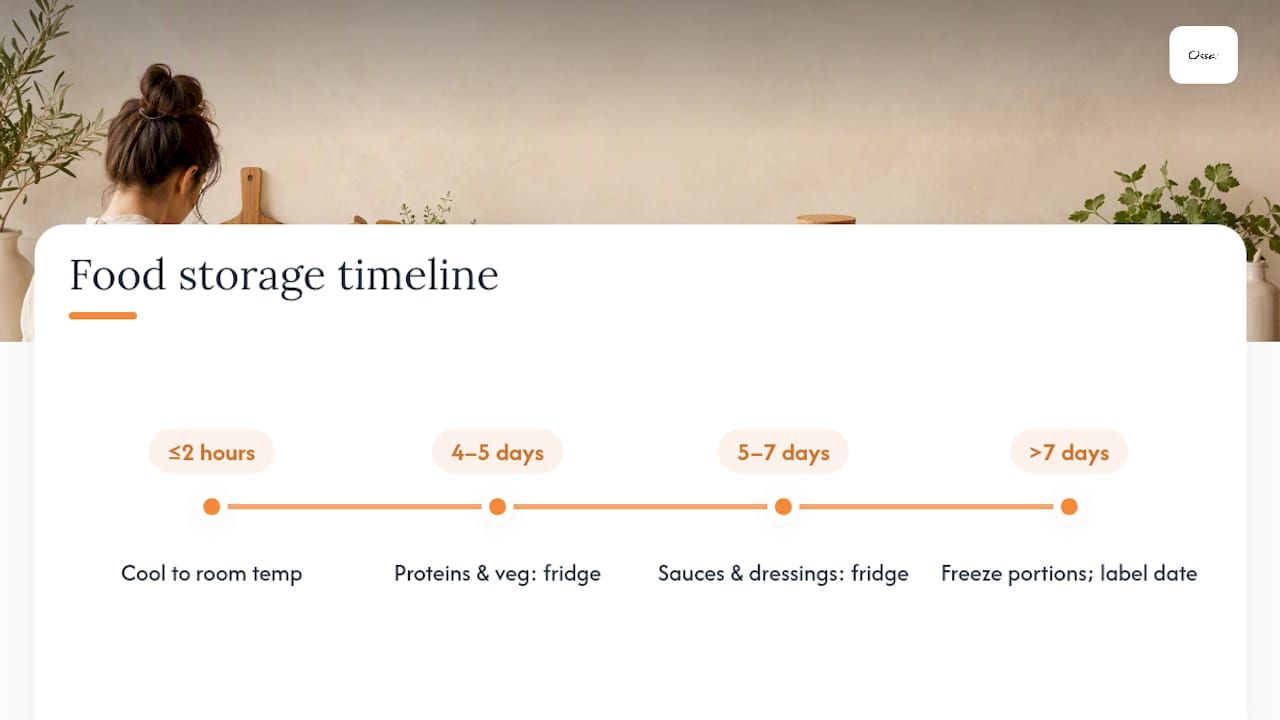 Paleo meal refrigeration and cooling timeline