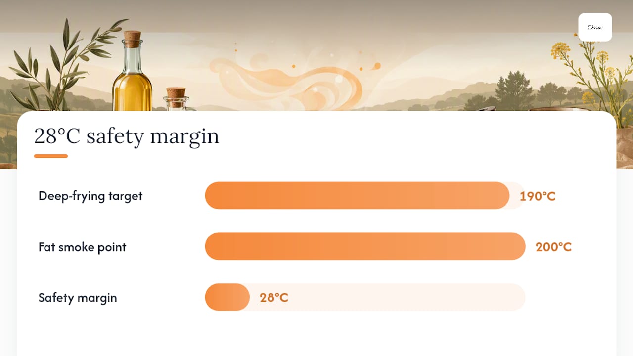 Diagram showing cooking temperature safety margin