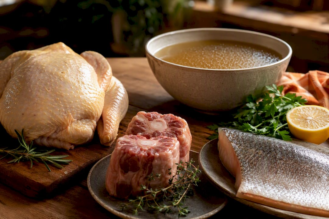 Natural food sources of dietary collagen