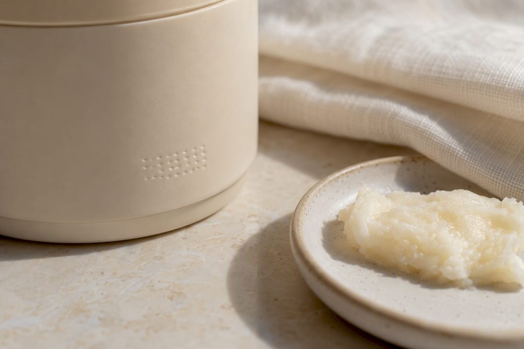 Anonymous skincare container showing batch detail