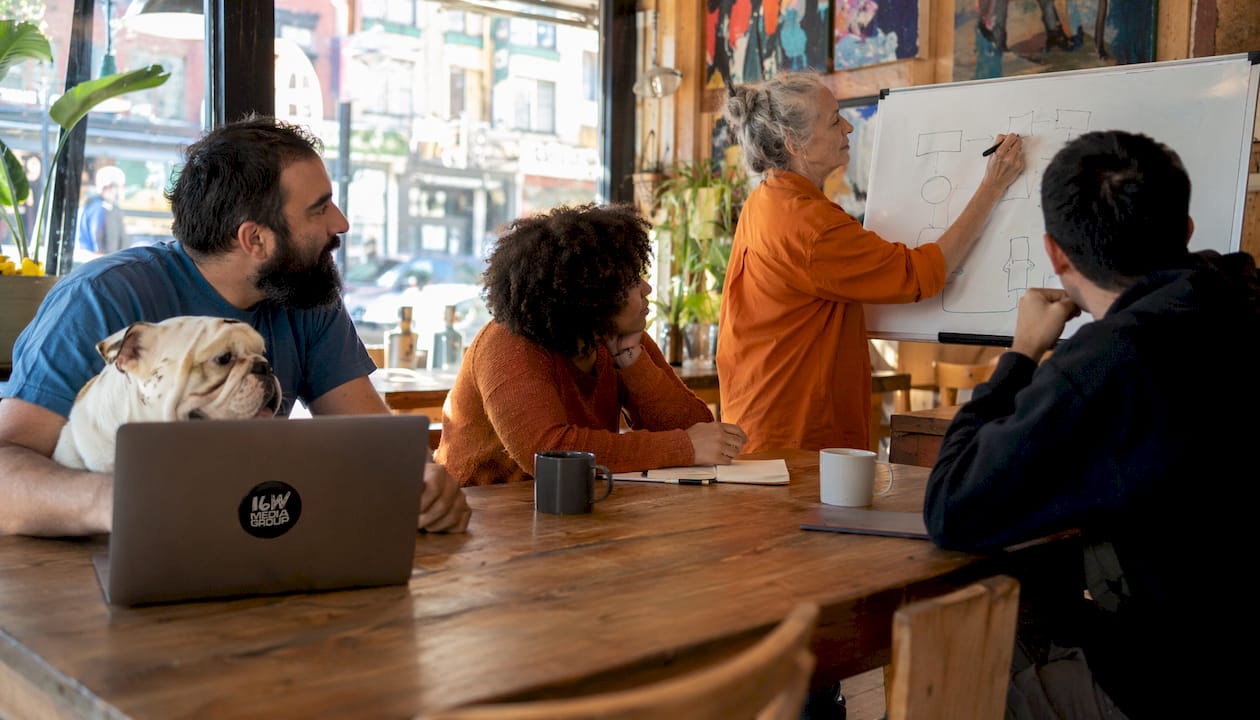 Activists setting objectives in group