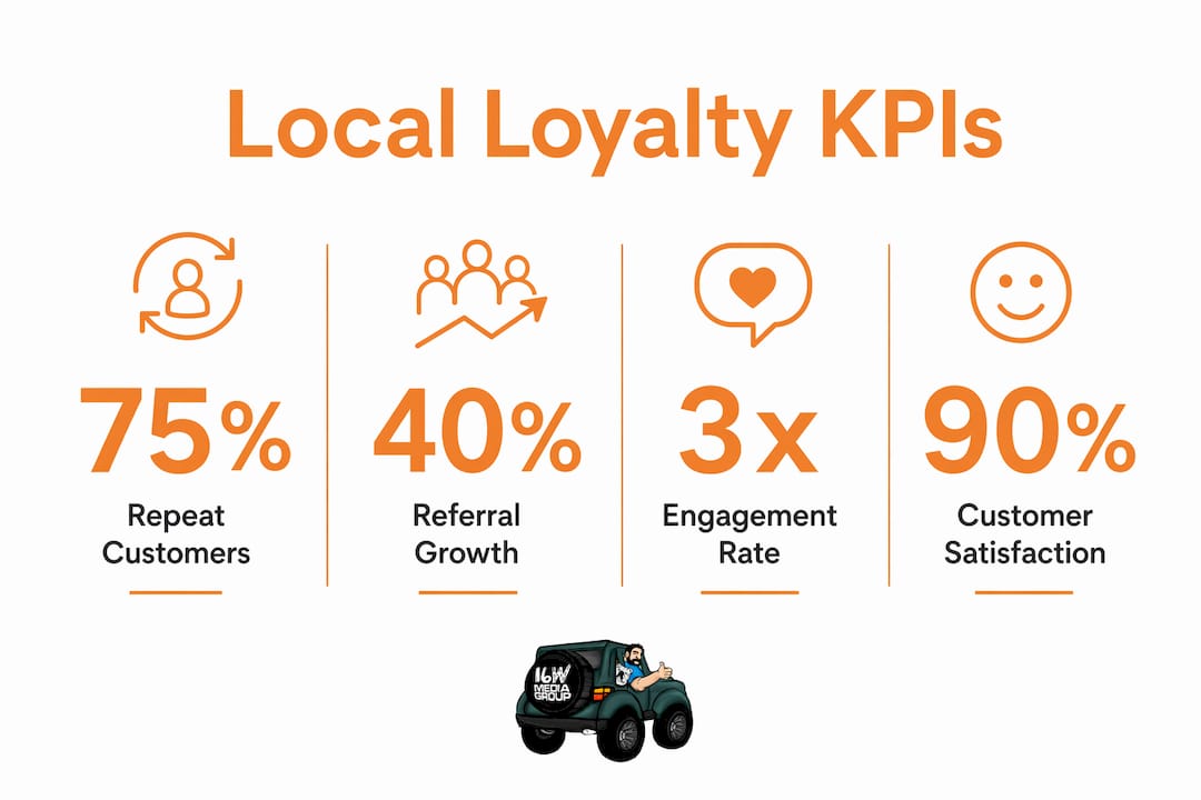 Infographic displaying key metrics for local brand loyalty