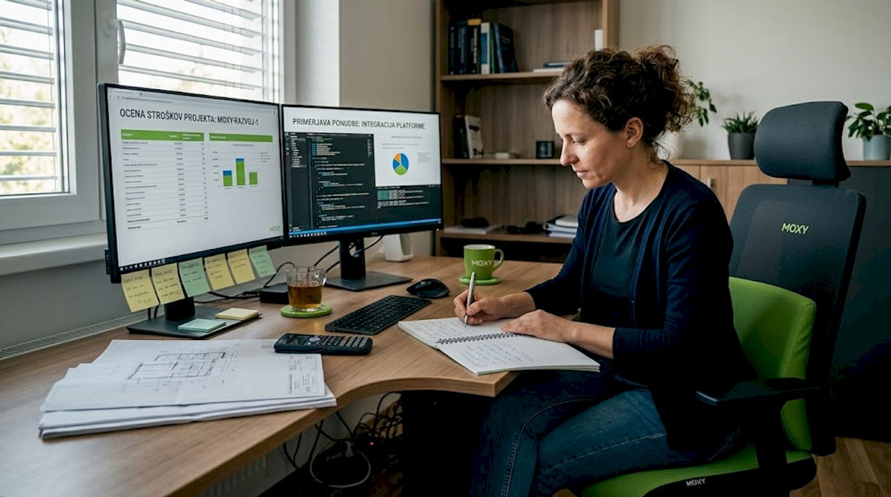 A developer reviewing construction cost estimates.