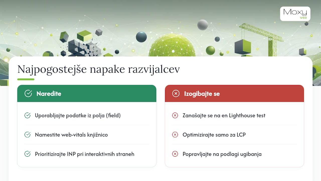Kaj mislim, da razvijalci največkrat zgre&scaron;ijo pri core web vitals &mdash; overview diagram