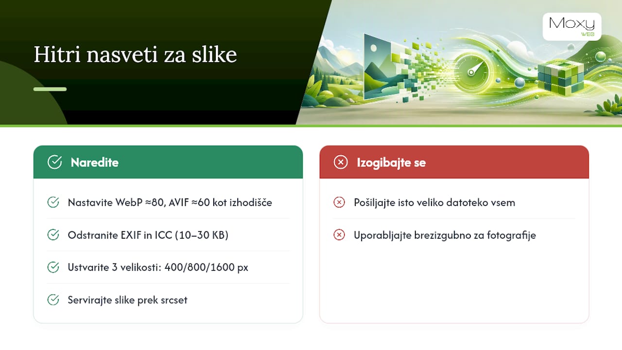 Nastavitve kakovosti in merjenje učinka — overview diagram