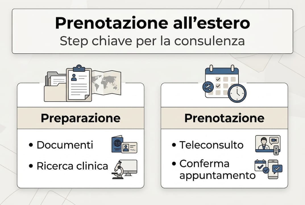 Infografica: come prenotare una consulenza internazionale passo dopo passo