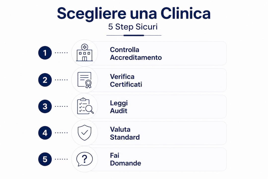 Infografica: 5 step fondamentali per una scelta clinica sicura