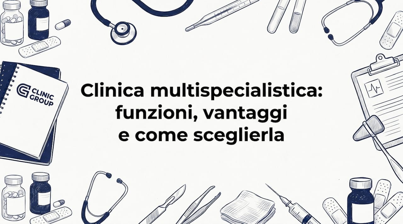 Grafica decorativa per la copertina della scheda della clinica