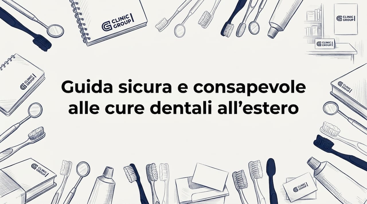 Illustrazione artistica realizzata a mano per una copertina a tema dentale