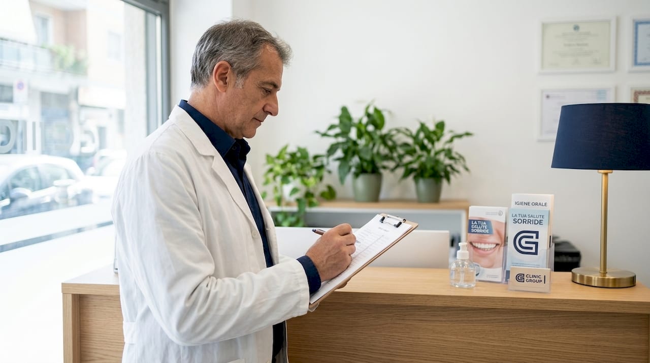 Il responsabile qualità si occupa della verifica e della gestione della documentazione all’interno della clinica odontoiatrica.
