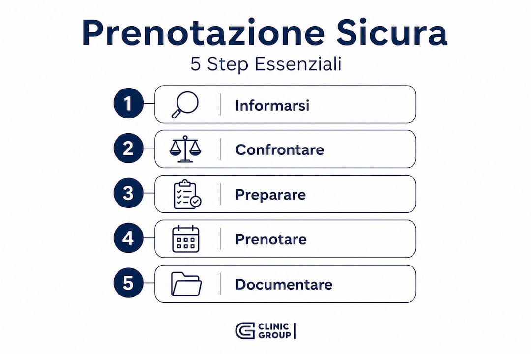 Infografica: 5 passaggi per prenotare le cure dentistiche all’estero