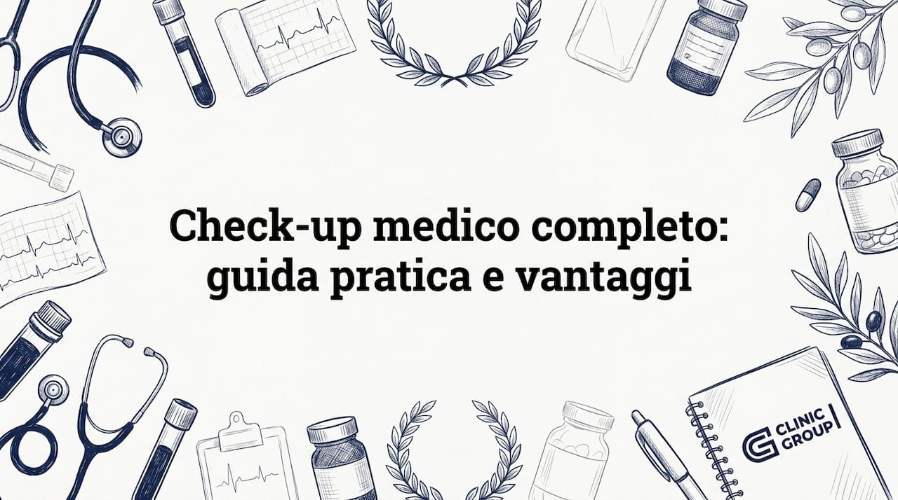 Cartiglio decorativo arricchito da illustrazioni mediche realizzate a mano