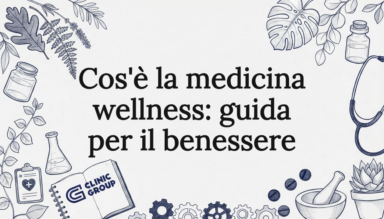 Bozza di una card decorativa ispirata al benessere, arricchita da motivi che richiamano uno stile di vita sano e armonioso.