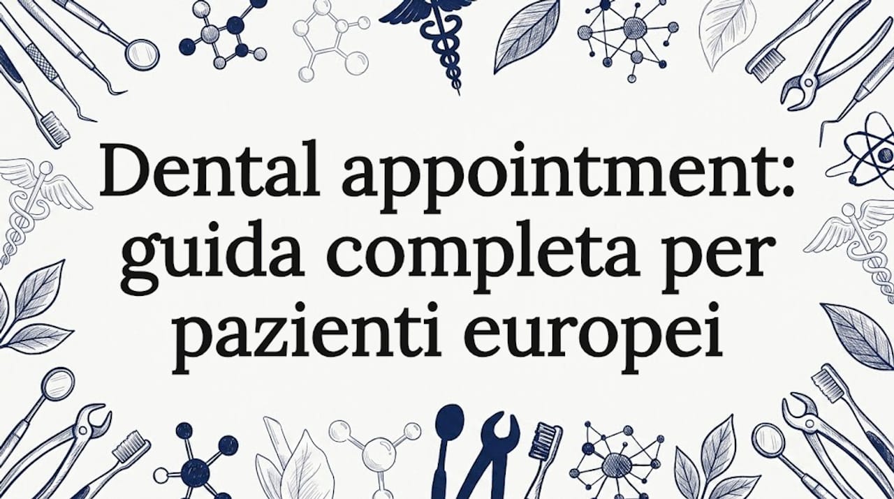 Illustrazione decorativa per una copertina a tema odontoiatrico
