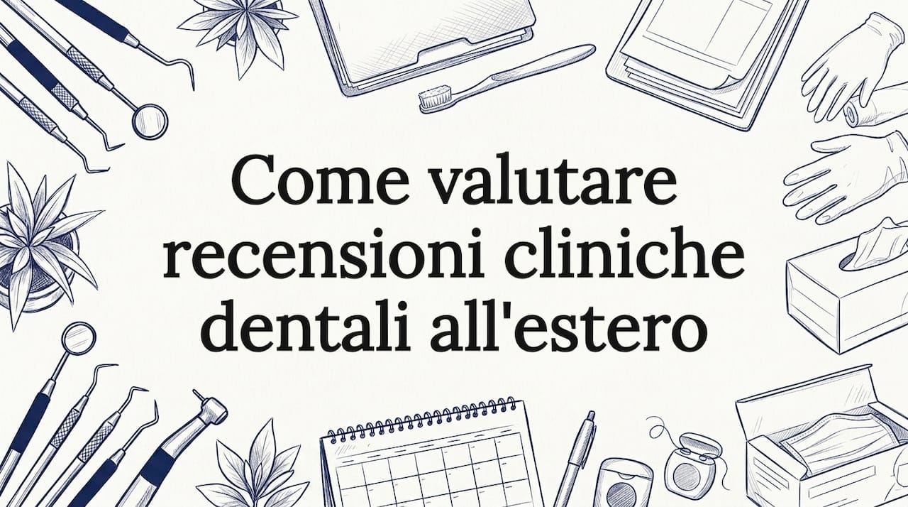 Illustrazione decorativa a tema odontoiatrico per la copertina del titolo