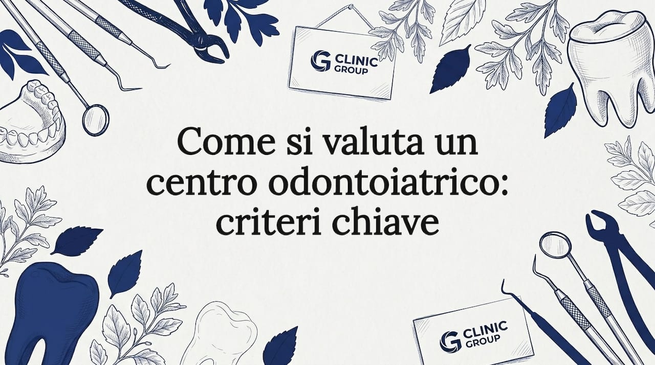 Immagine decorativa pensata per la copertina della scheda di presentazione di uno studio dentistico