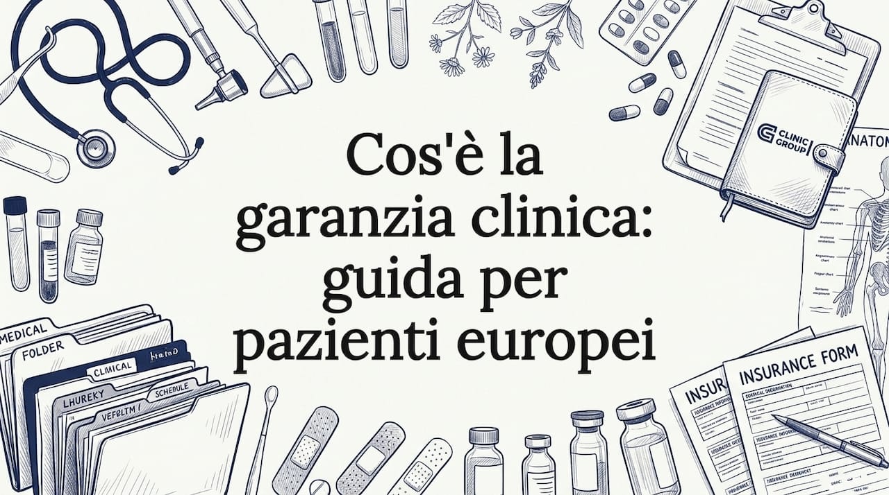 Illustrazione realizzata a mano per la copertina di una clinica