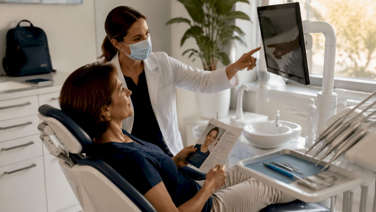Patient undergoing dental home assessment