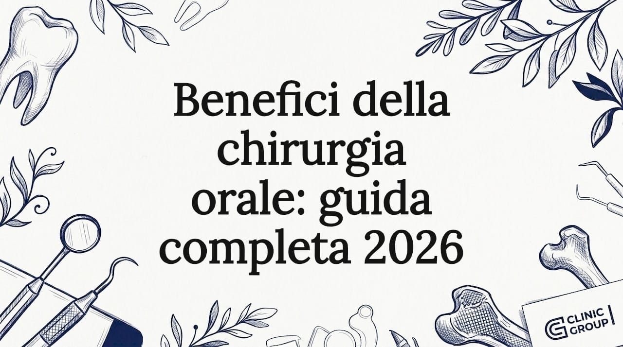 Illustrazione decorativa per il titolo di una sezione dedicata alla chirurgia orale