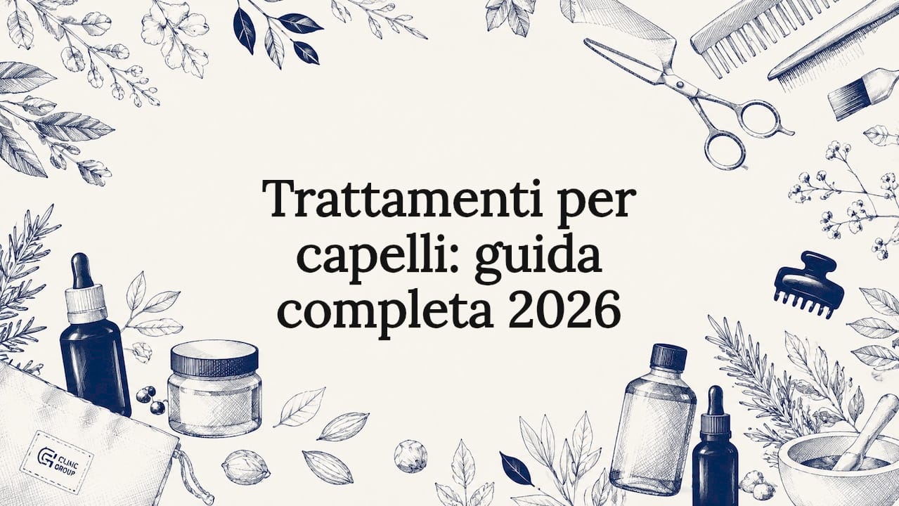 Illustrazione decorativa per la copertina di un articolo dedicato alla cura dei capelli