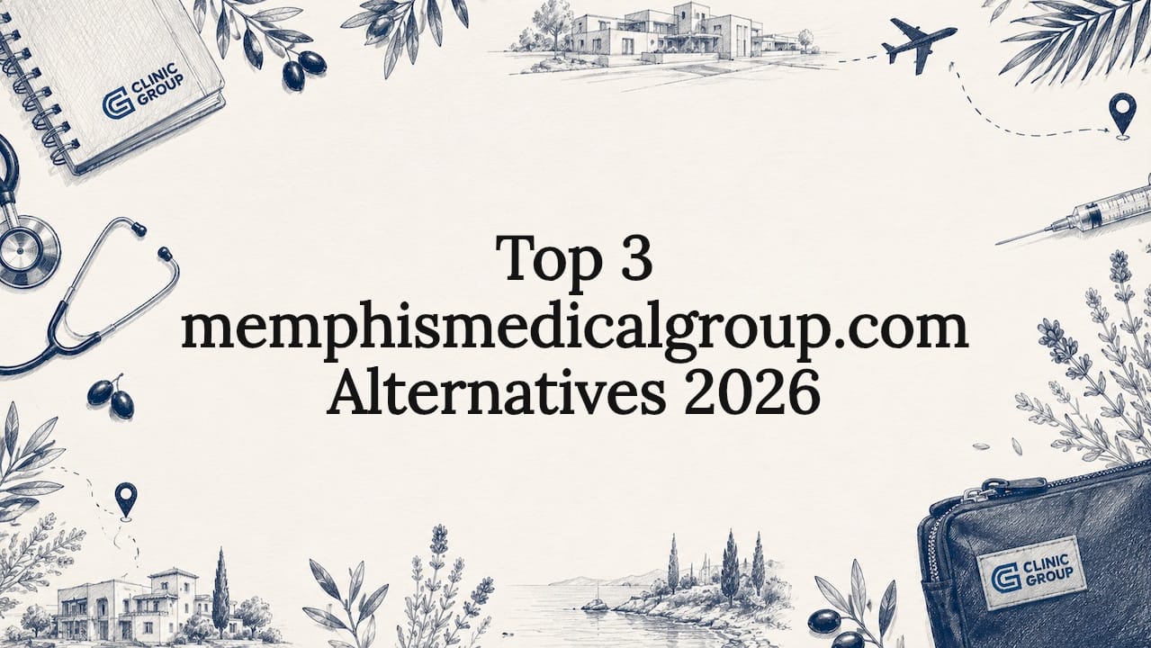 Decorative sketch framing medical blog title text
