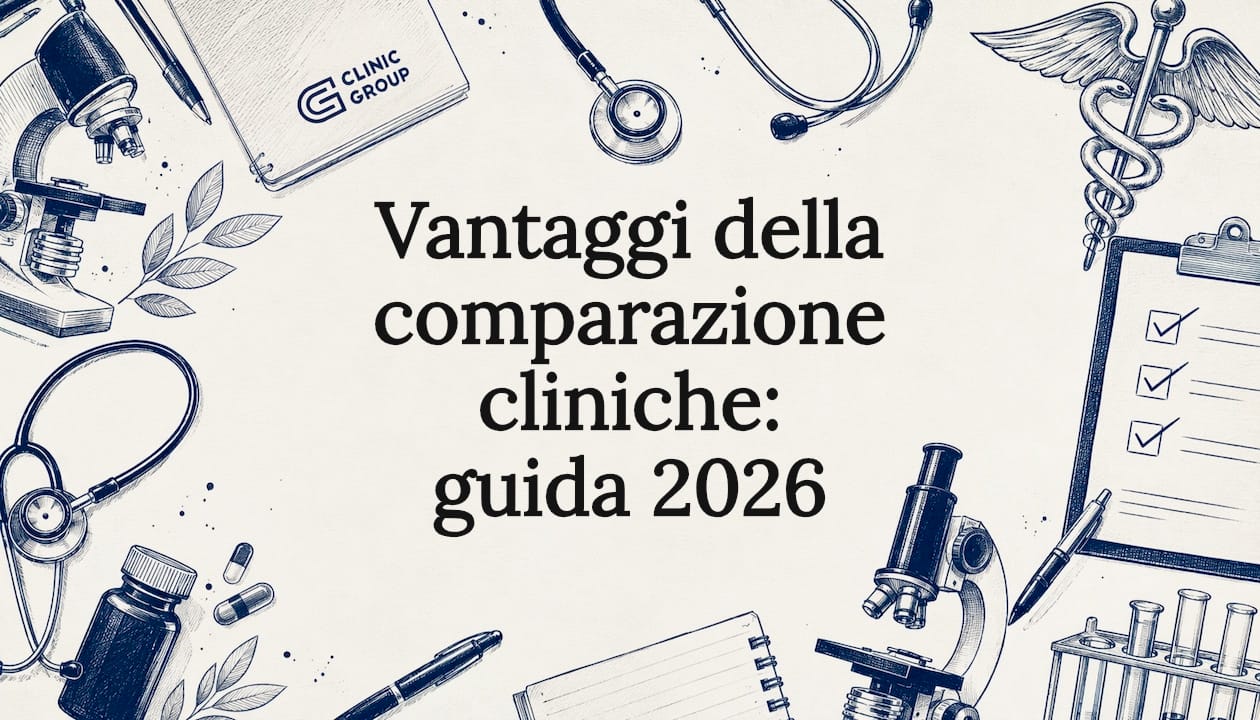 Illustrazione decorativa per il titolo di confronto clinico