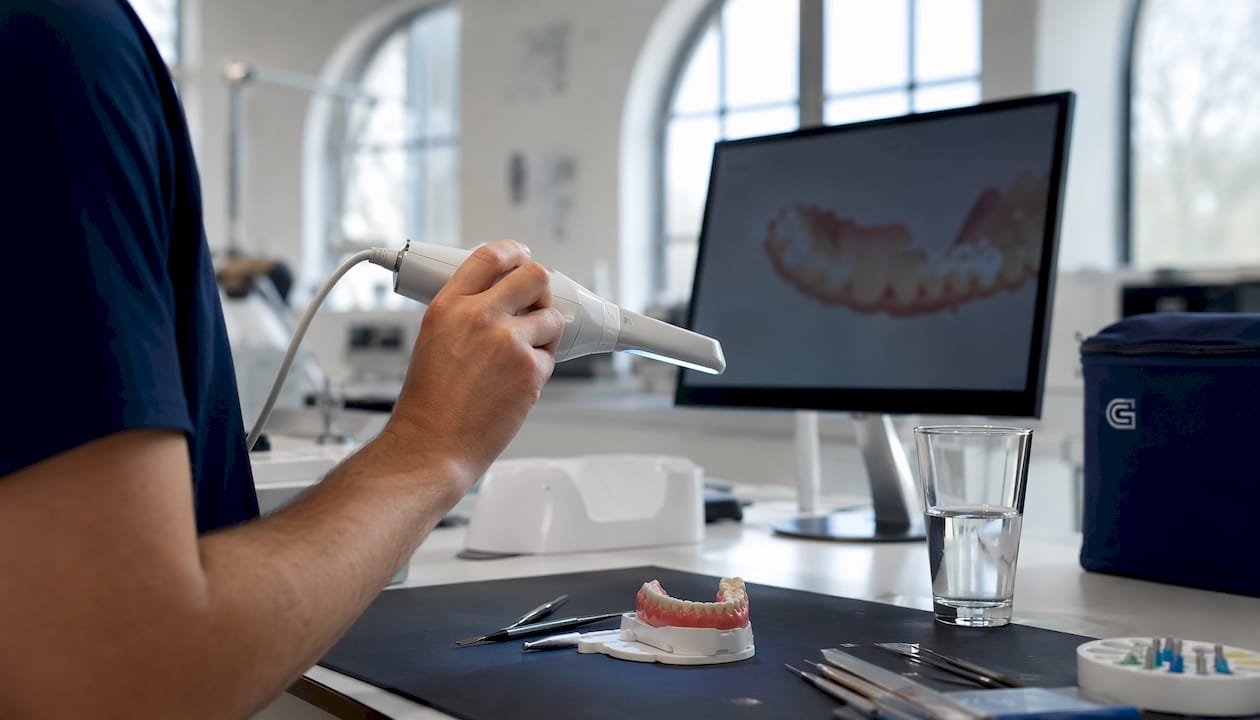 Lo scanner intraorale è uno strumento sempre più presente negli studi dentistici moderni, dove viene utilizzato per acquisire impronte digitali in modo rapido e preciso.