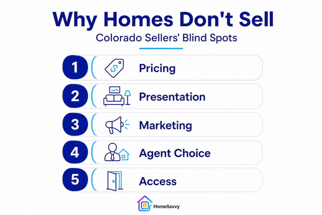 Infographic showing Colorado home selling steps