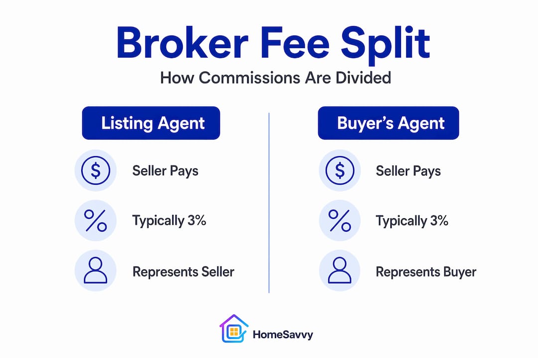 Infographic showing Colorado broker fee split