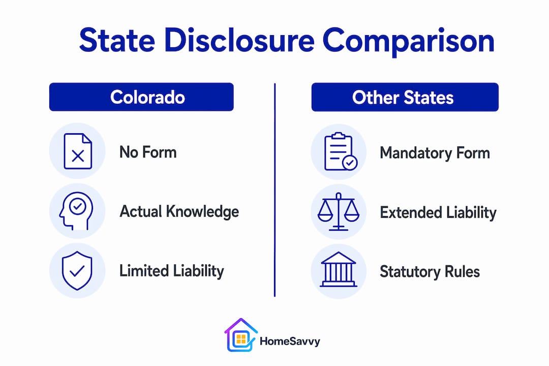 Infographic comparing Colorado and other states disclosure rules