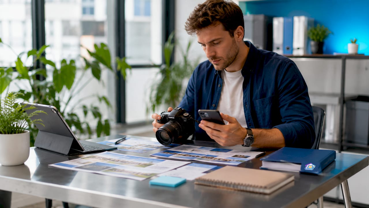 Agent planning real estate marketing strategy